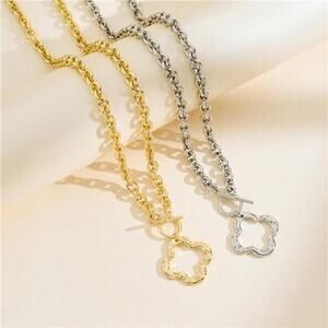 Chunky  Necklace 14K Gold/Silver Plated Trendy Dainty Charm Necklace